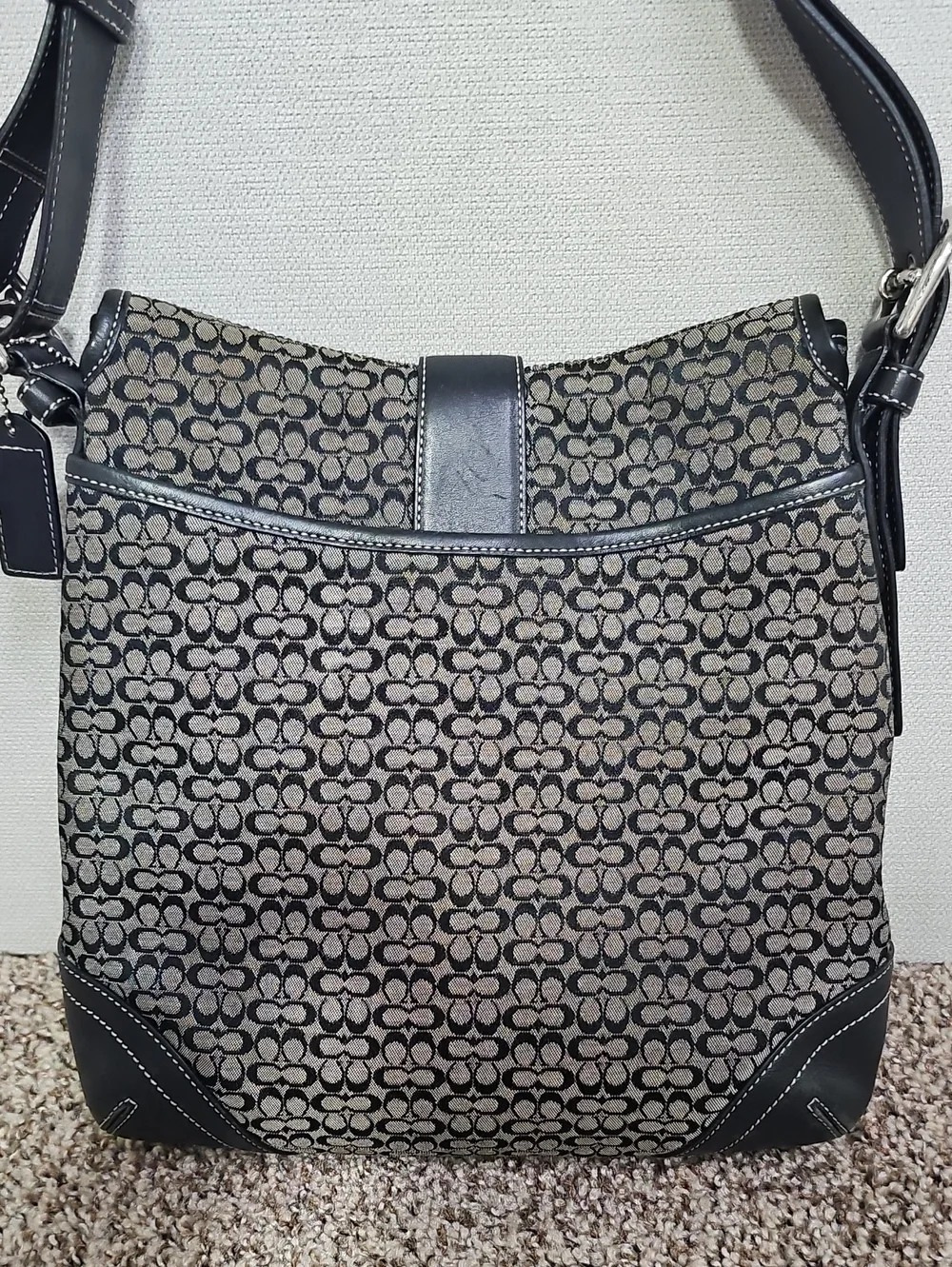 COACH 6376 SOHO SIGNATURE BUCKLE FLAP BAG BFPM-08-169